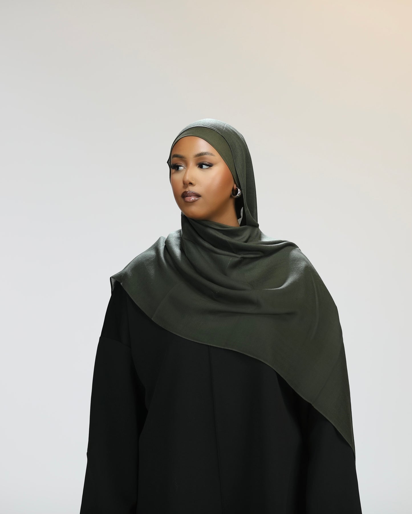 Modal hijab set- forest green