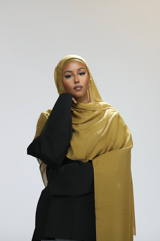 Modal hijab set- mustard