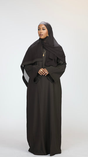 Closed abaya - Earth brown