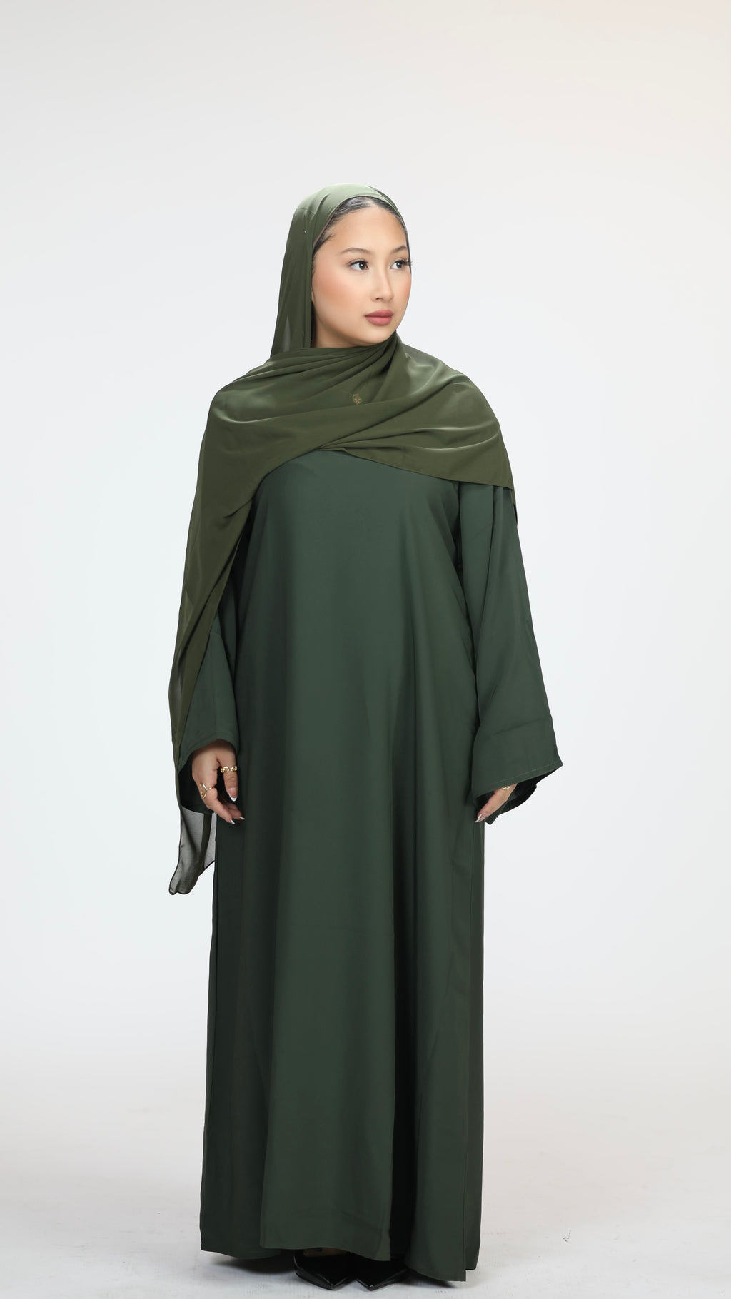 Closed abaya - rifle green