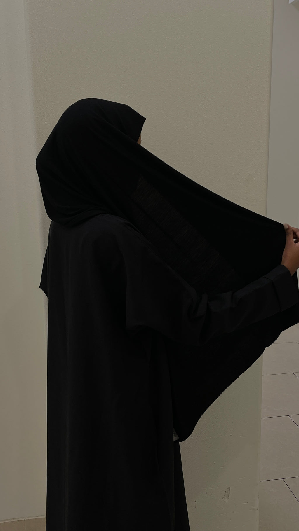 Premium Black Jersey Hijab