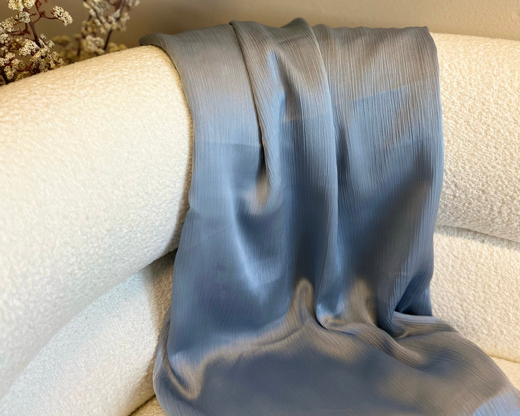 Instant Satin Crepe Hijab -  Dust Blue